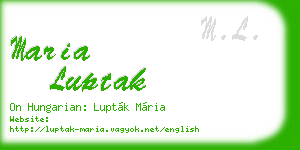 maria luptak business card