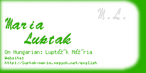 maria luptak business card